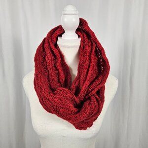 Nine West Red Knit Infinity Scarf
